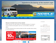 Tablet Screenshot of nobletours.co.za